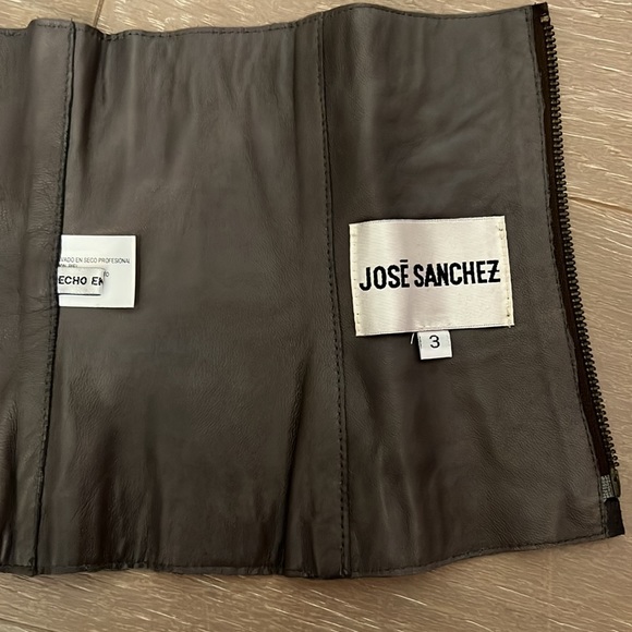 Jose Sanchez brown leather corset belt with back zipper - Picture 3 of 3